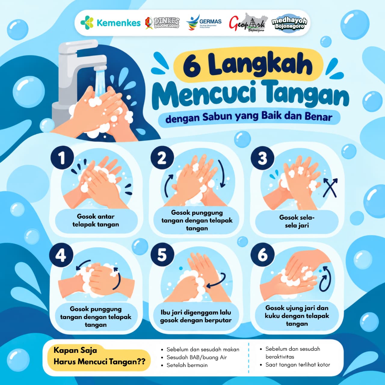 🫧💙 SELAMAT HARI CUCI TANGAN PAKAI SABUN SEDUNIA 2026! 💙🫧 - Foto 3